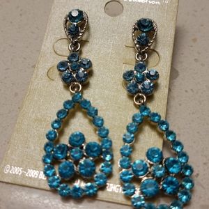 Turquoise Blue Statement Earrings